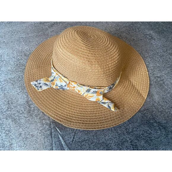 Sun Hat with Floral Ribbon - Picture 3 of 6